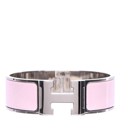 Hermes Enamel Wide Clic Clac H Bracelet PM Rose Nacarat 1 of 6