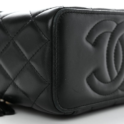 Chanel Lambskin Quilted Small Pearl Crush Vanity Case With Chain Black 9 of 12