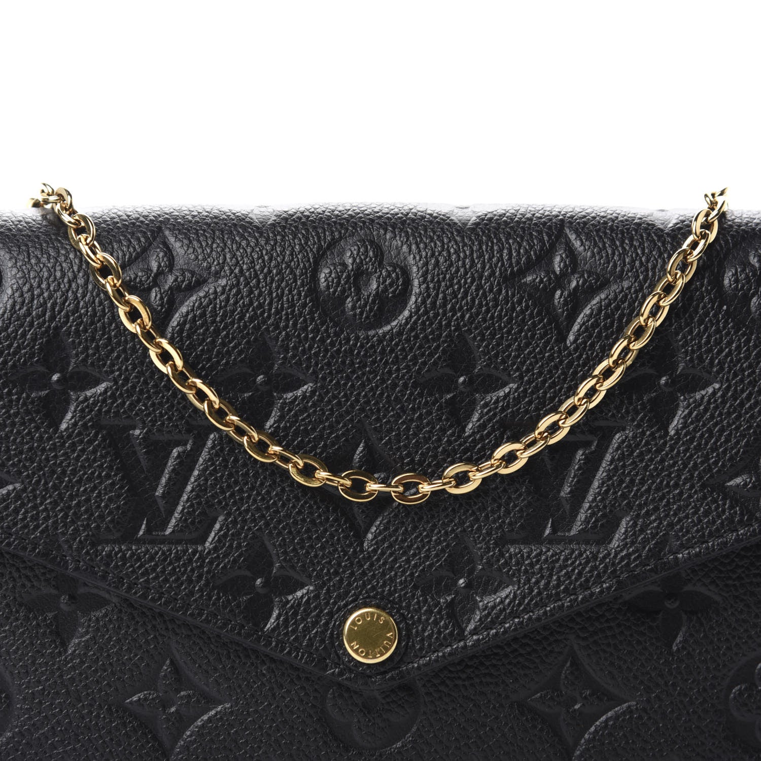 Louis Vuitton Empreinte Pochette Felicie Chain Wallet Black 14 of 15