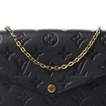 Louis Vuitton Empreinte Pochette Felicie Chain Wallet Black 14 of 15