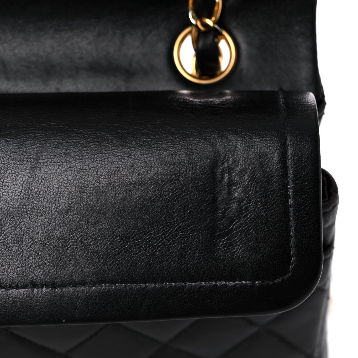 Chanel Lambskin Quilted Medium Double Flap Black 15 of 22