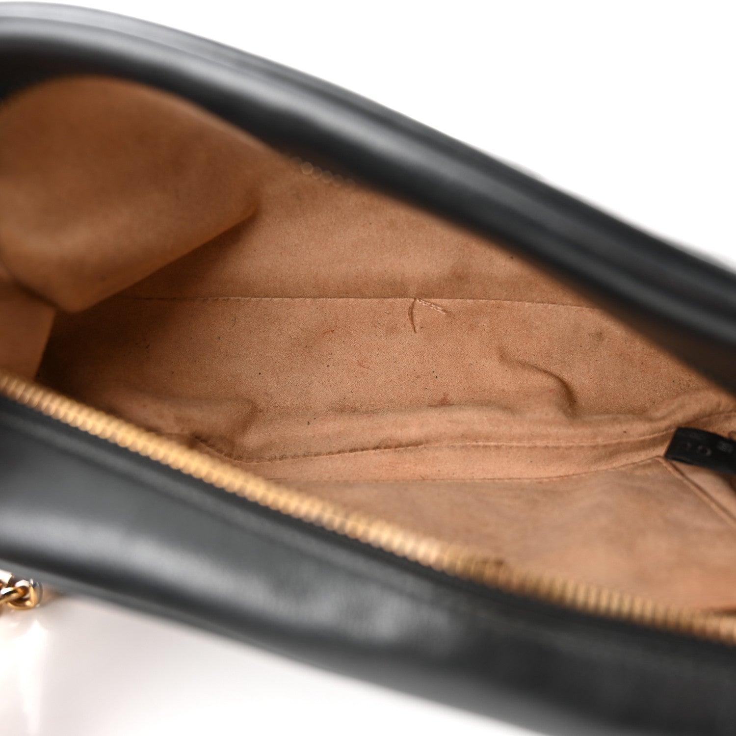 Gucci Calfskin Matelasse Small GG Marmont Chain Shoulder Bag Black 5 of 15
