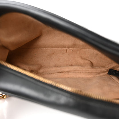 Gucci Calfskin Matelasse Small GG Marmont Chain Shoulder Bag Black 5 of 15