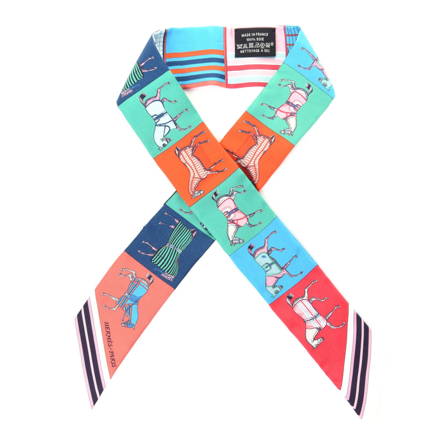 Silk Couvertures Nouvelles Twilly Blanc Vert Orange