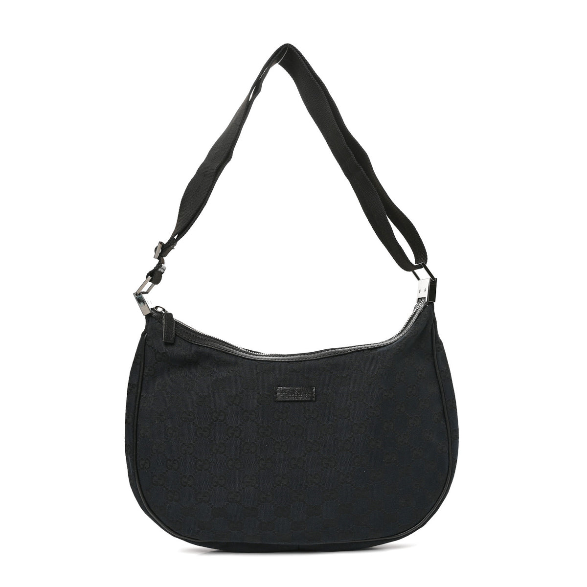 Monogram Medium Half Moon Hobo Black