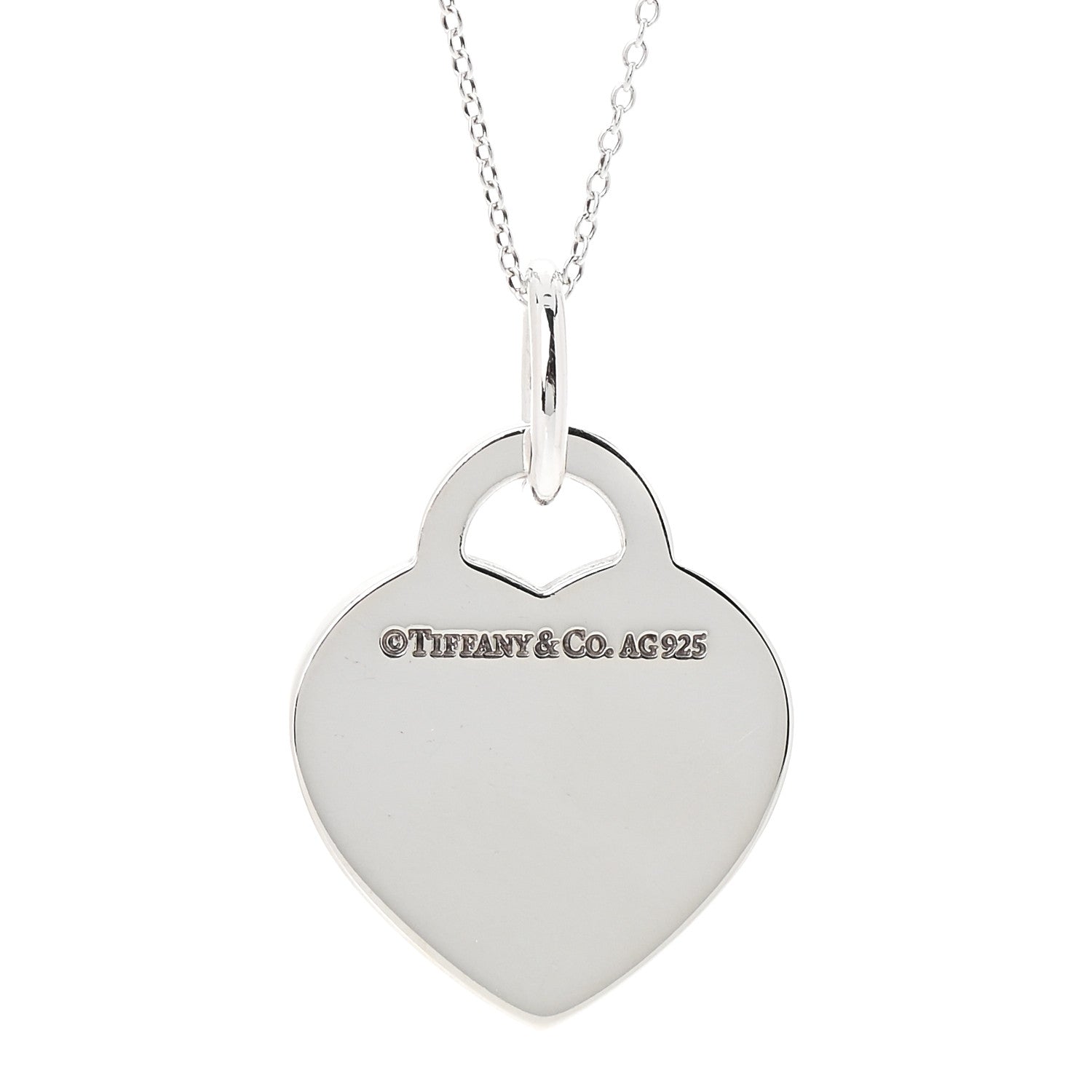 Tiffany Sterling Silver Medium Return to Tiffany Heart Pendant Necklace 4 of 7