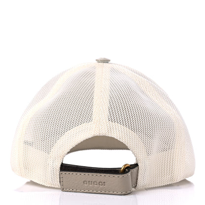 Gucci GG Supreme Monogram Mesh Baseball Hat M Beige Mystic White Ivory 3 of 11