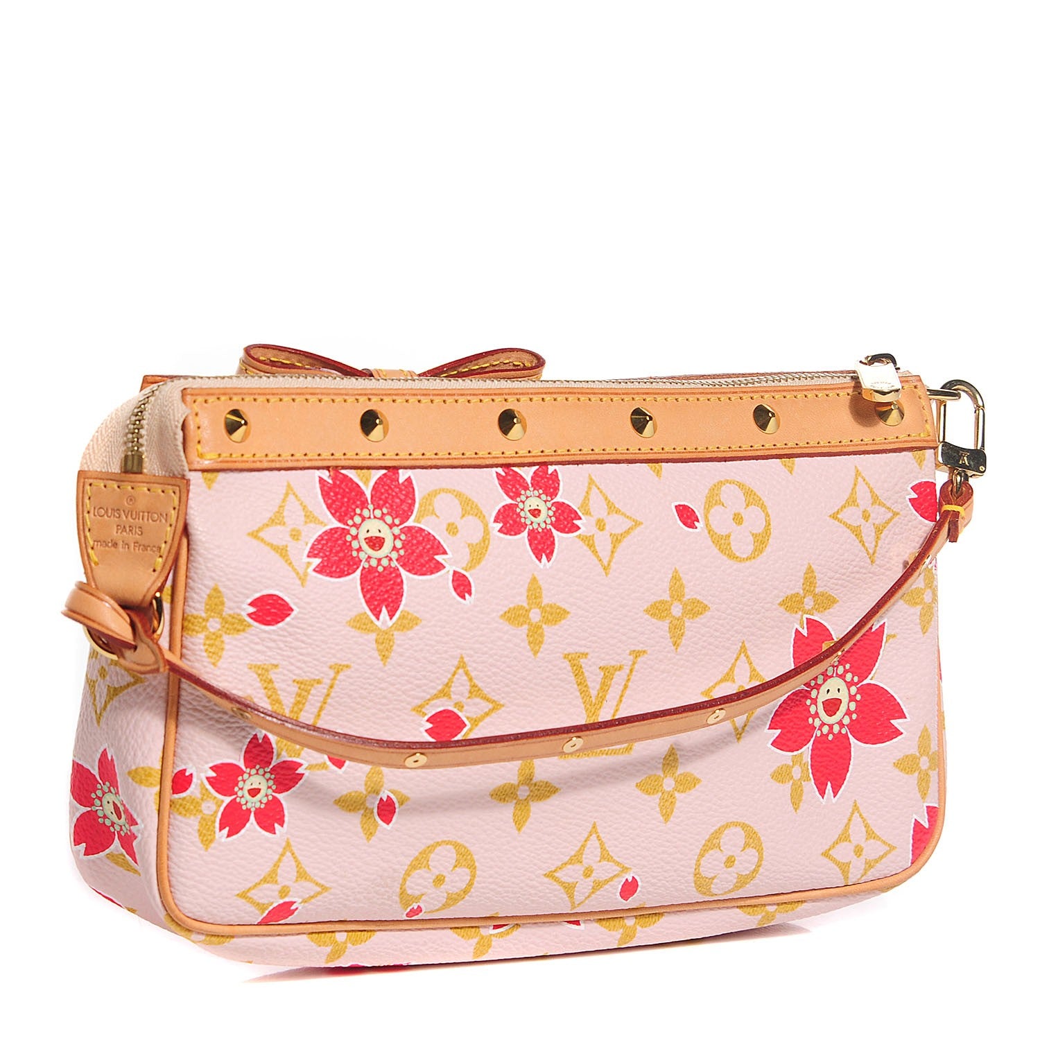 Louis Vuitton Monogram Cherry Blossom Pochette Accessories Red 3 of 6