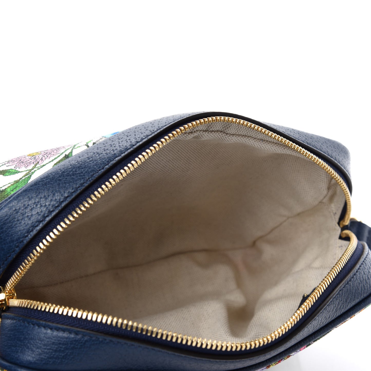 Canvas Flora Floral Shoulder Bag White Blue Agata Mulitcolor