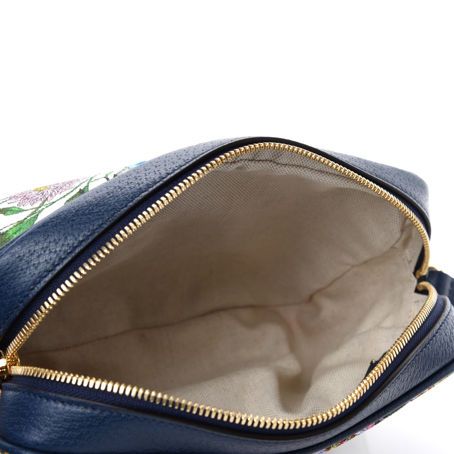 Gucci Canvas Flora Floral Shoulder Bag White Blue Agata Mulitcolor 5 of 10