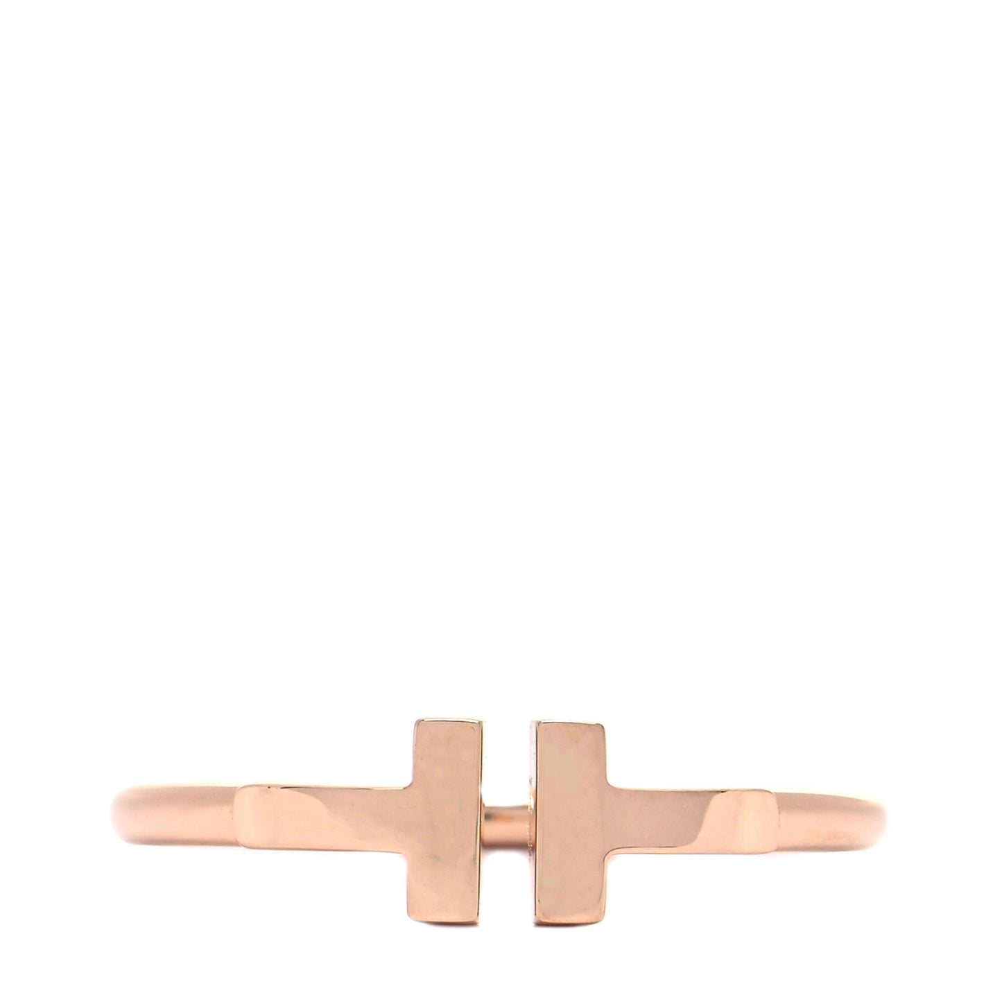 18K Rose Gold T Wire Ring 59 8.75