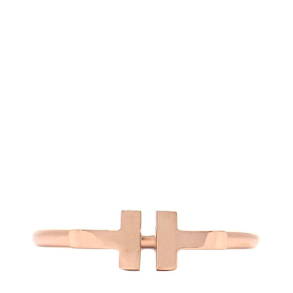 Tiffany 18K Rose Gold T Wire Ring 59 8.75 1 of 5
