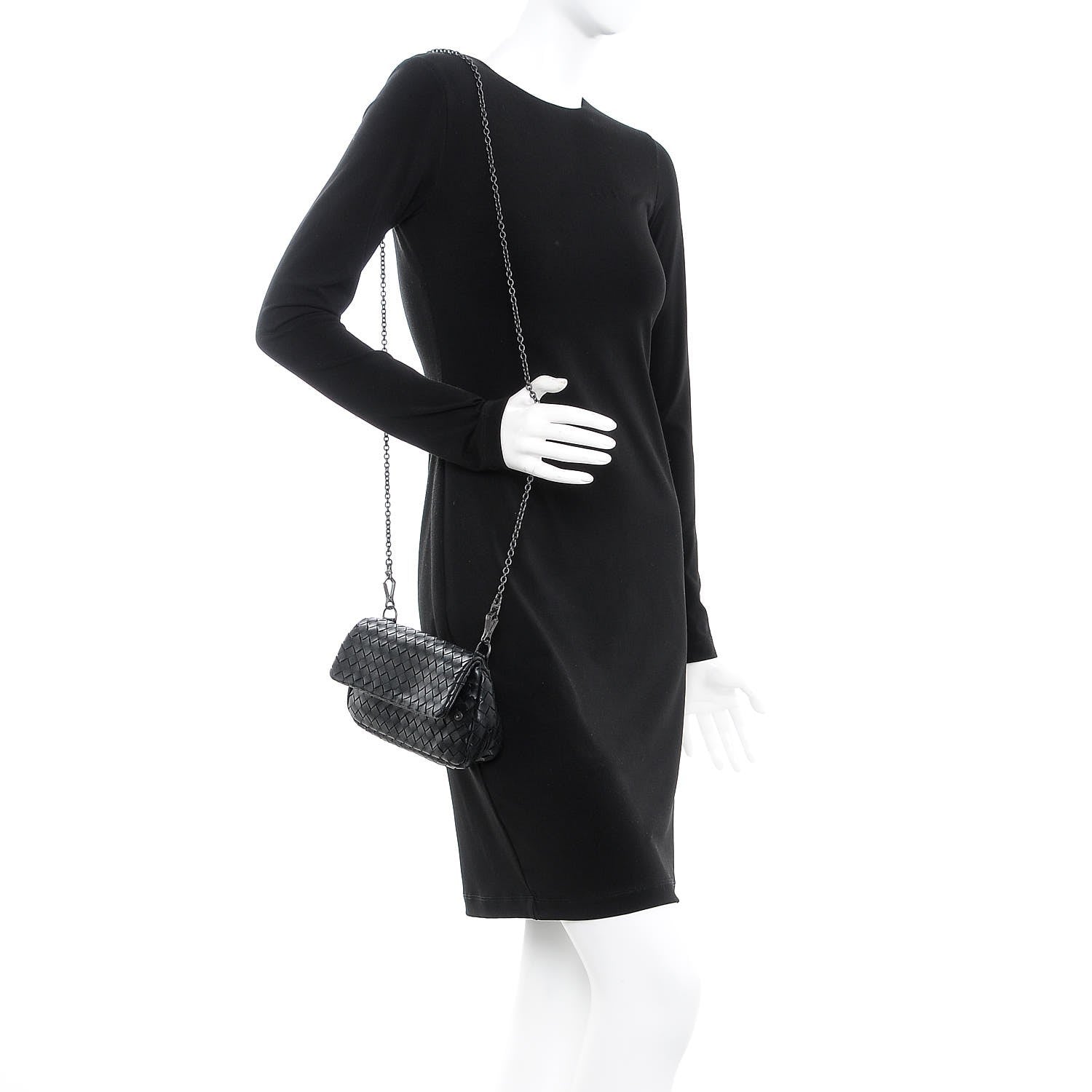 Bottega Veneta Nappa Intrecciato Small Chain Crossbody Black 3 of 15
