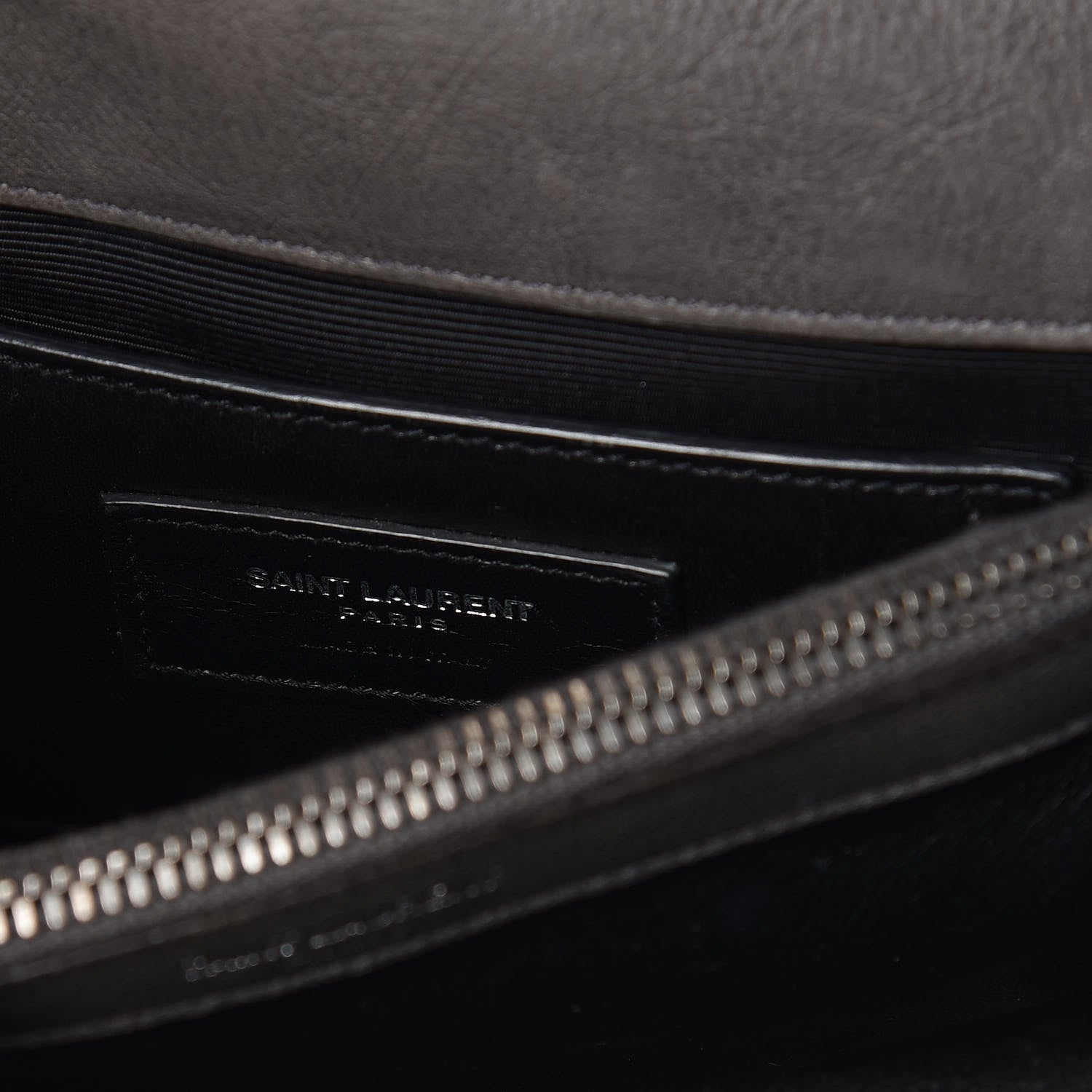 Saint Laurent Sheepskin Matelasse Chevron Monogram Medium College Bag Dark Anthracite 8 of 19