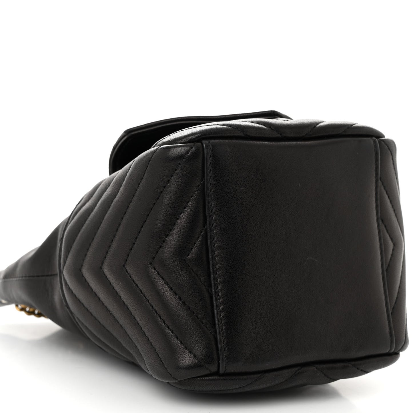 Lambskin Matelasse Monogram Joe Nano Bucket Bag Black
