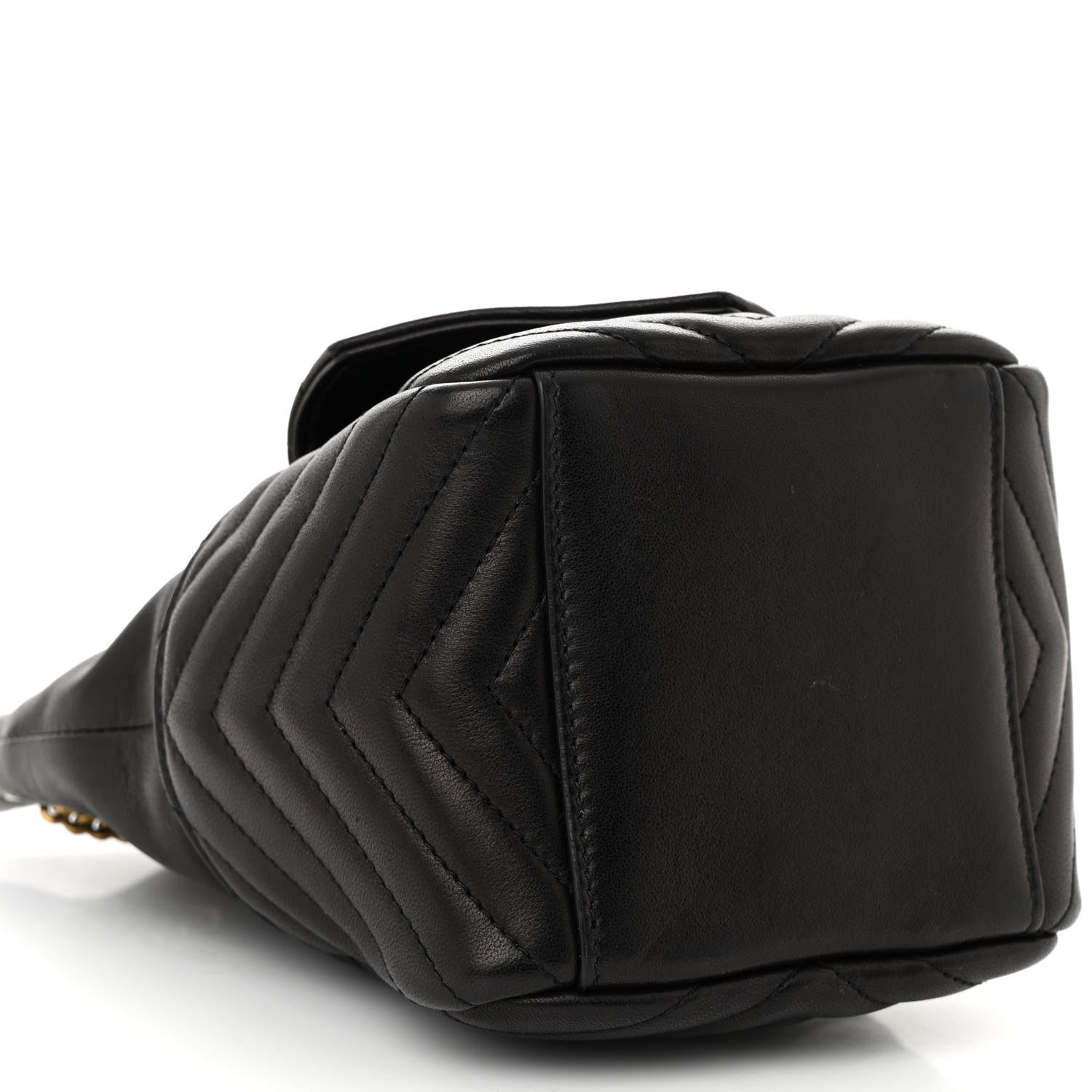 Saint Laurent Lambskin Matelasse Monogram Joe Nano Bucket Bag Black 9 of 10