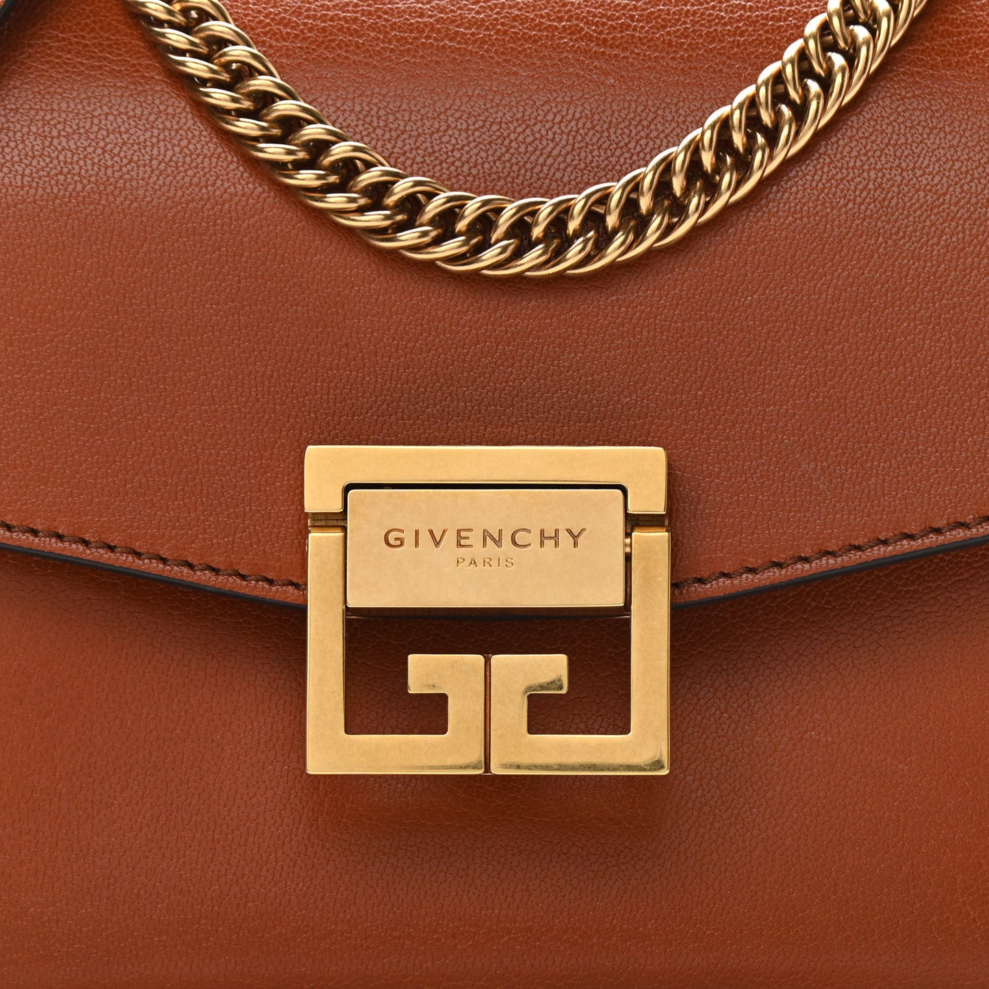 Goatskin Suede Small GV3 Shoulder Bag Amber Mastic