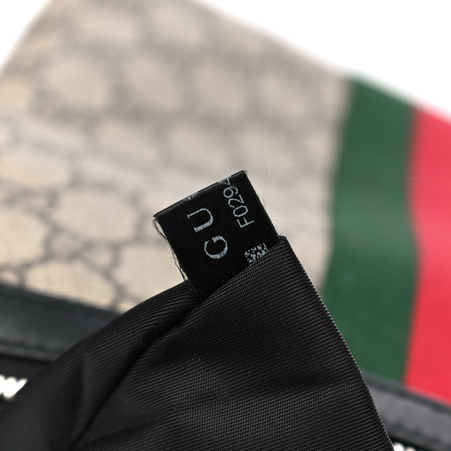 Gucci GG Supreme Monogram Web Messenger Bag Black 8 of 12