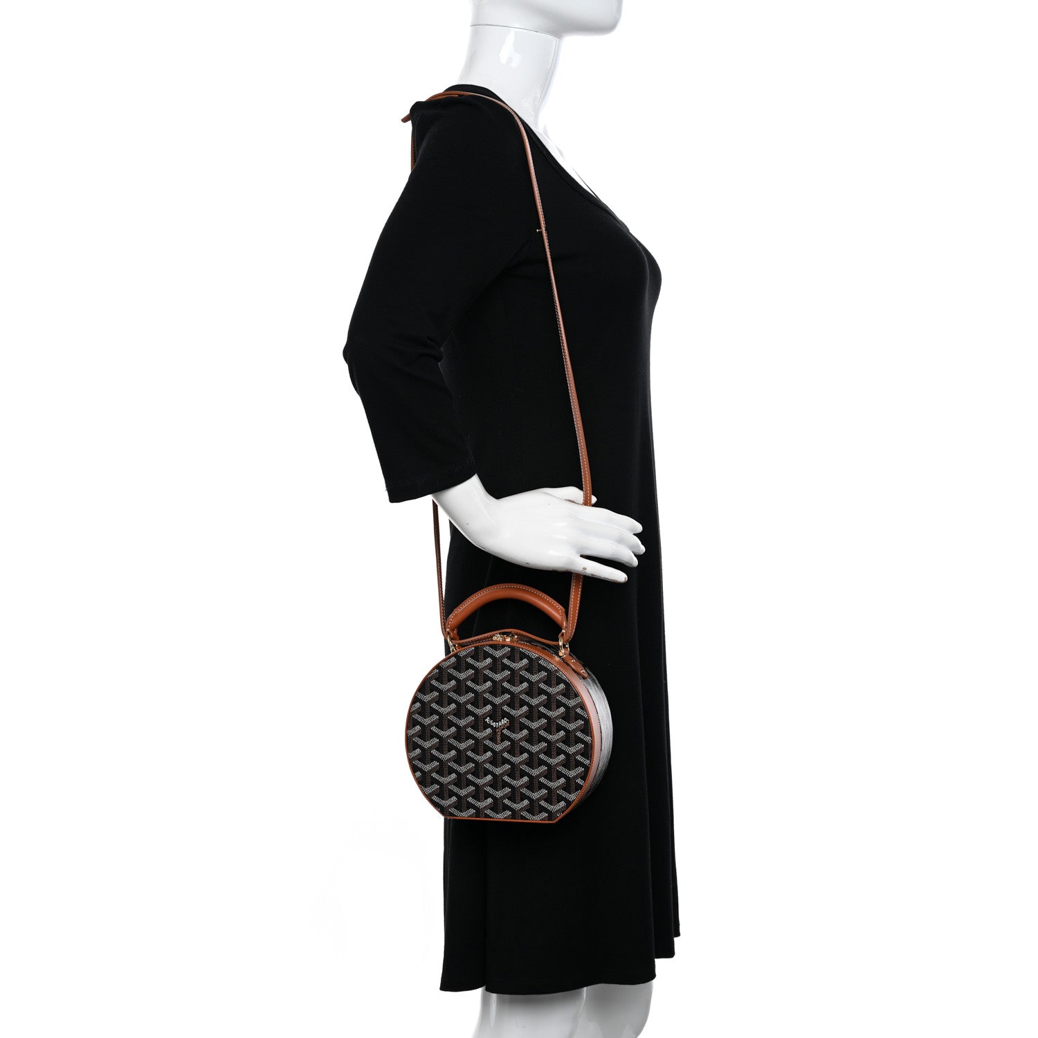 Goyard Goyardine Alto Hatbox Black Gold 2 of 9