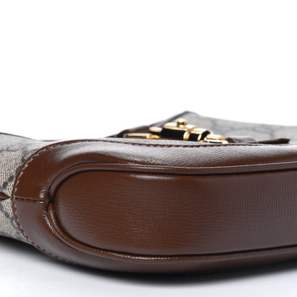 Gucci GG Supreme Monogram Azalea Calfskin Web Mini Jackie 1961 Hobo Beige Ebony Brown Sugar 8 of 11