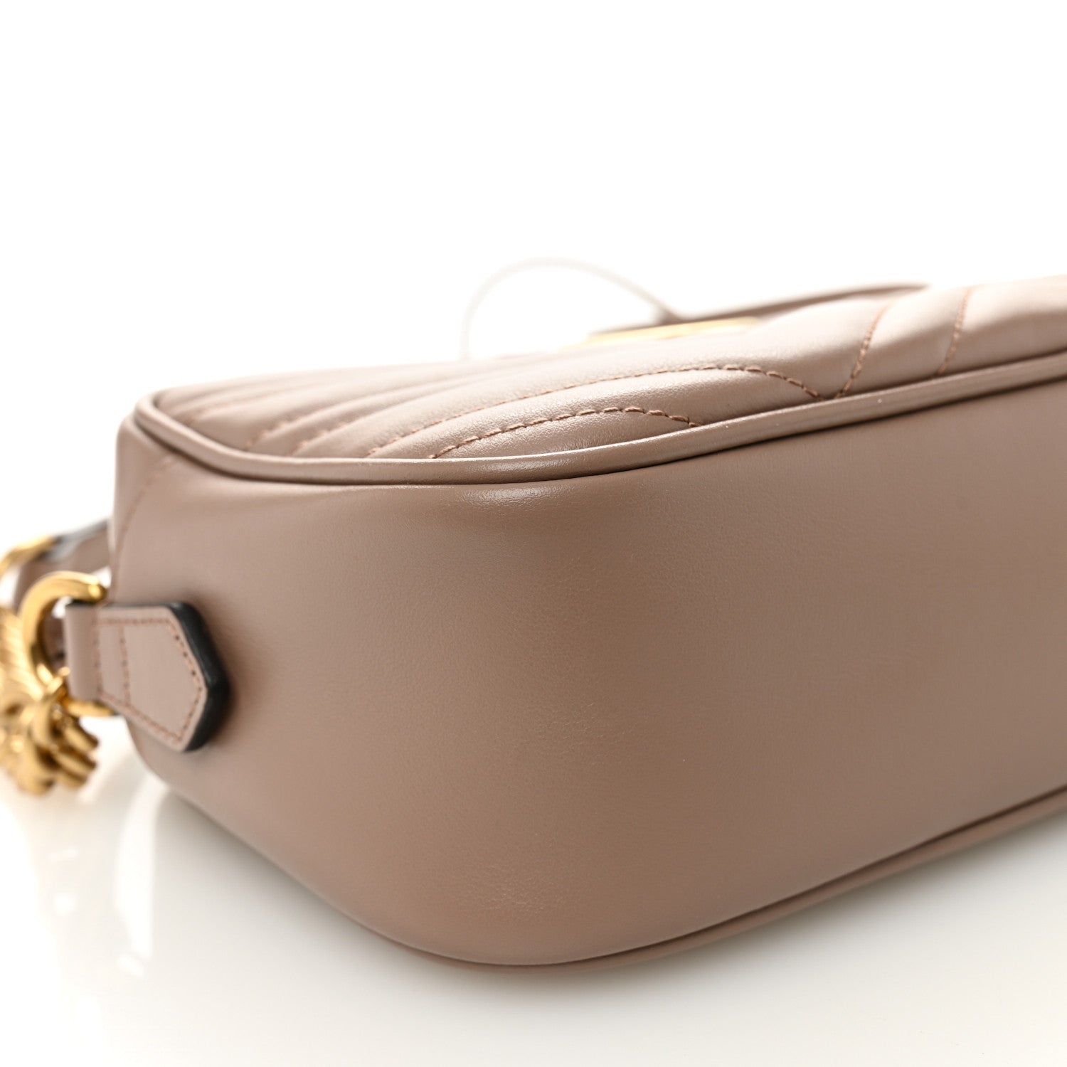 Gucci Calfskin Matelasse Small GG Marmont Chain Shoulder Bag Porcelain Rose 9 of 10