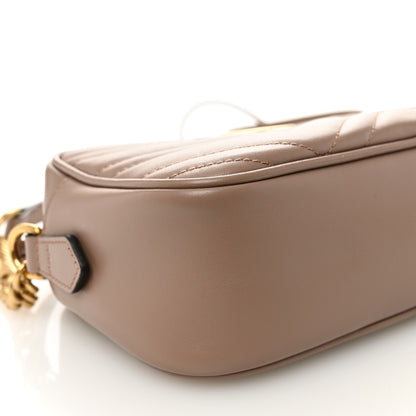 Gucci Calfskin Matelasse Small GG Marmont Chain Shoulder Bag Porcelain Rose 9 of 10