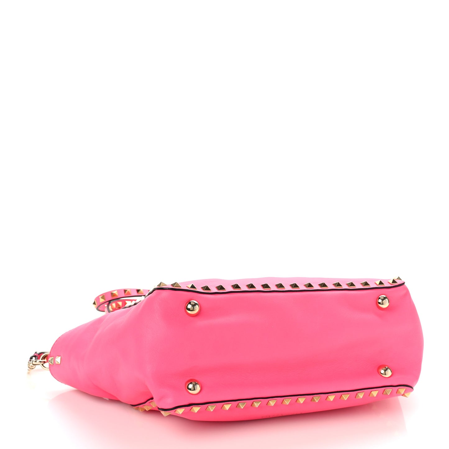 Vitello Small Rockstud Tote Fuxia Fluo