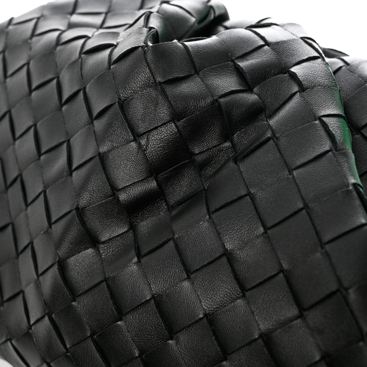 Nappa Maxi Intreccio The Pouch Oversized Clutch Black