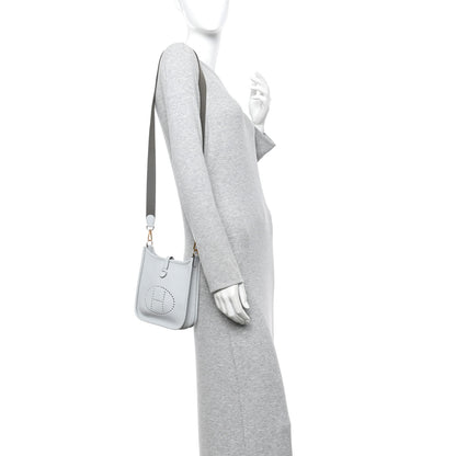 Hermes Taurillon Clemence Amazone Evelyne TPM Gris Perle Etain 2 of 9