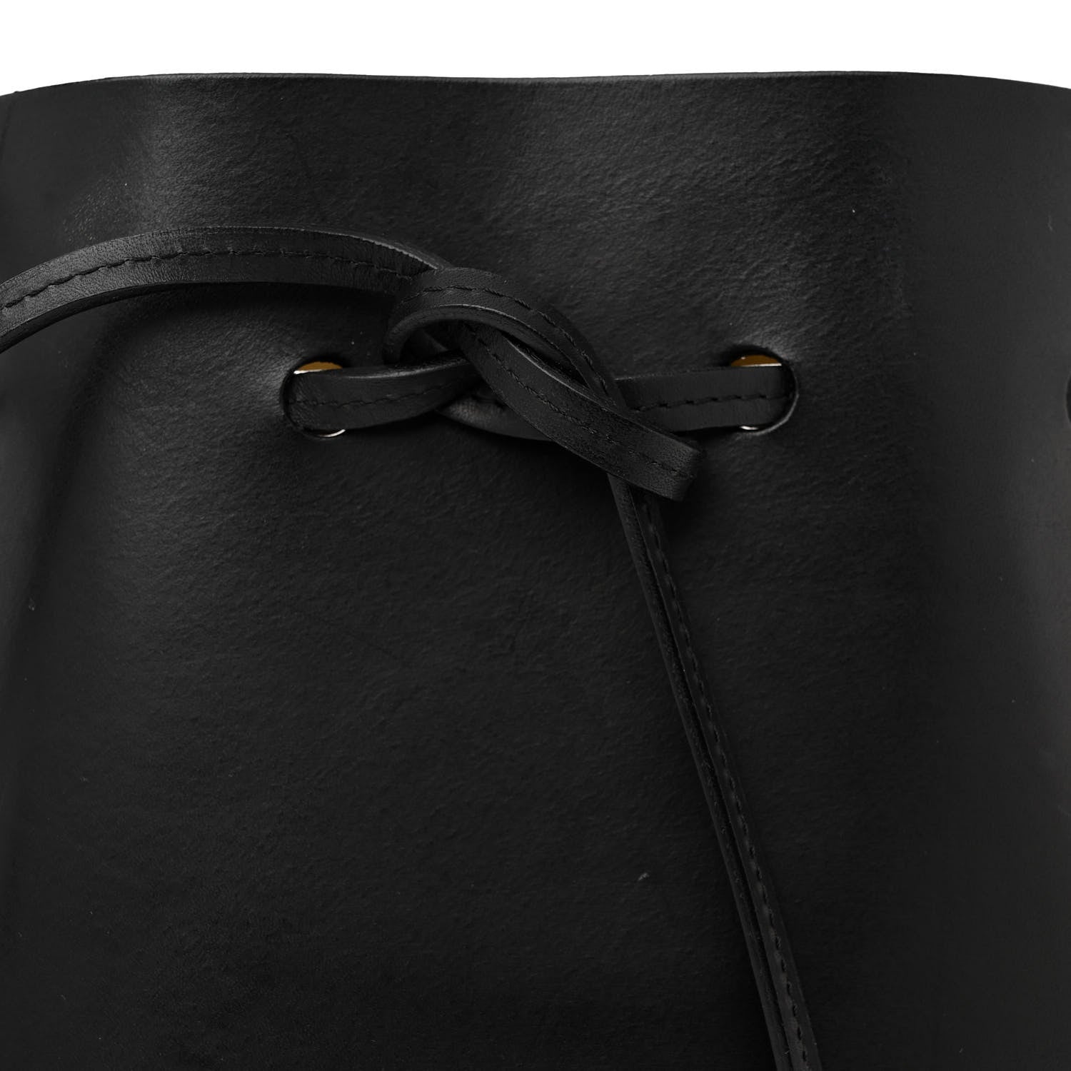 Mansur Gavriel Vegetable Tanned Calfskin Bucket Bag Black Oro 9 of 16