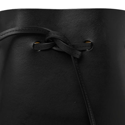 Mansur Gavriel Vegetable Tanned Calfskin Bucket Bag Black Oro 9 of 16
