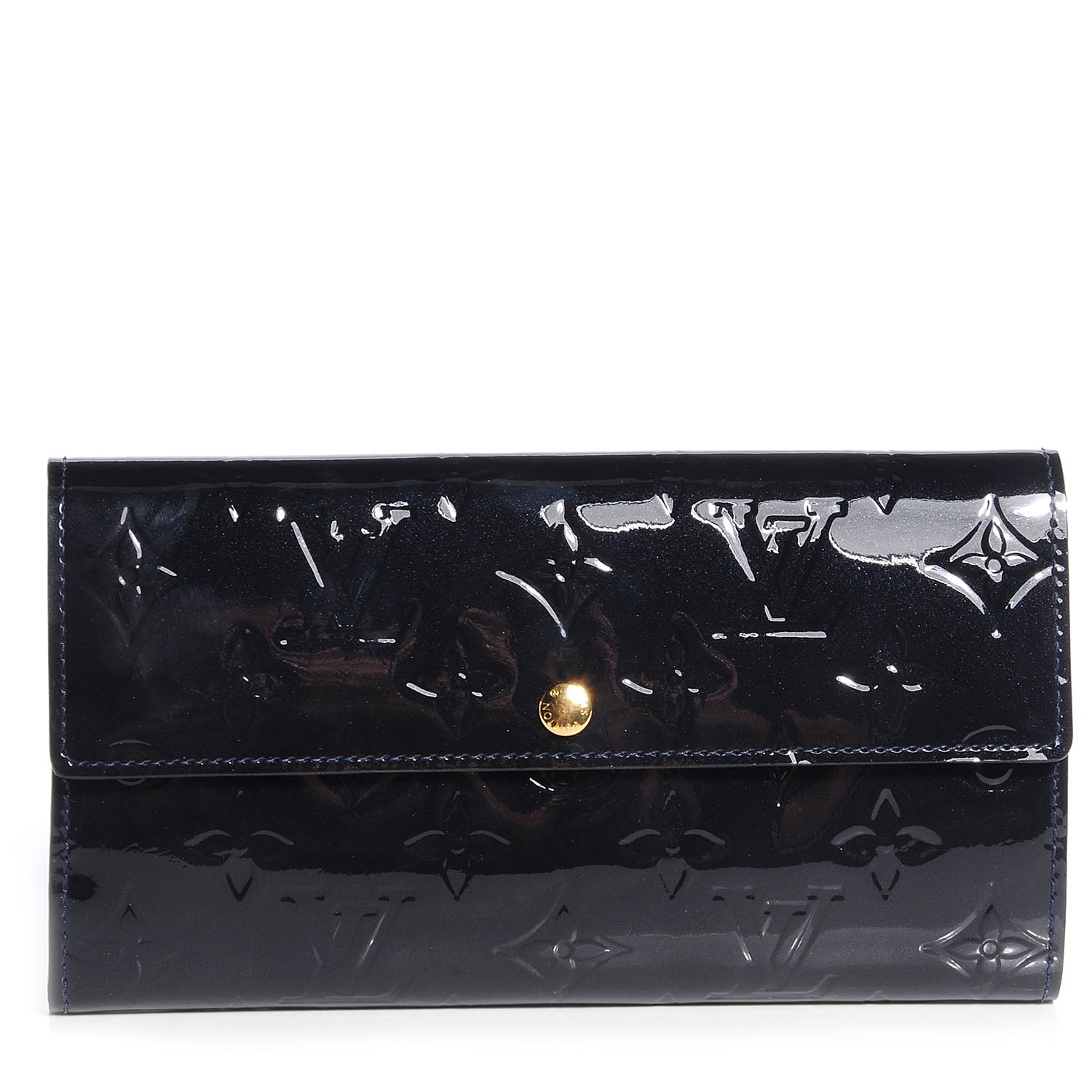 Louis Vuitton Vernis Sarah Wallet Blue Infini 1 of 8