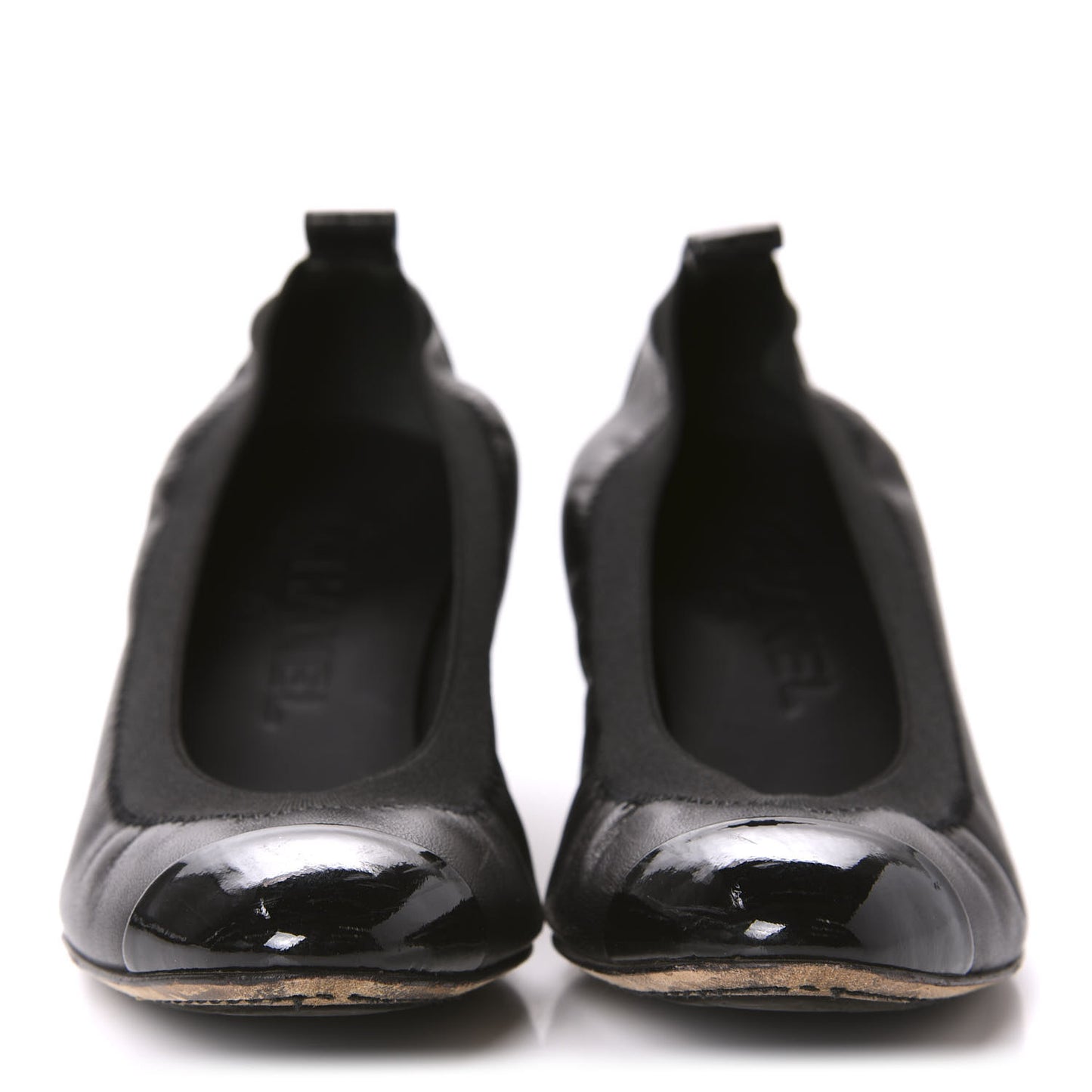Lambskin Patent CC Elastic Pumps 36 Black