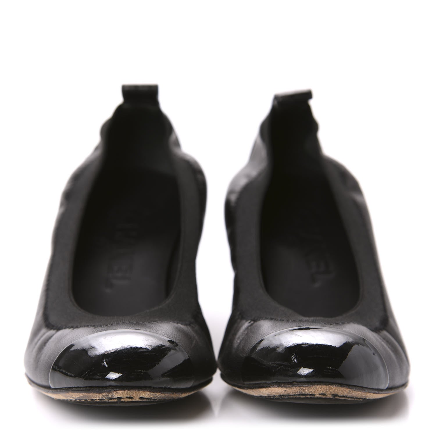 Chanel Lambskin Patent CC Elastic Pumps 36 Black 2 of 11