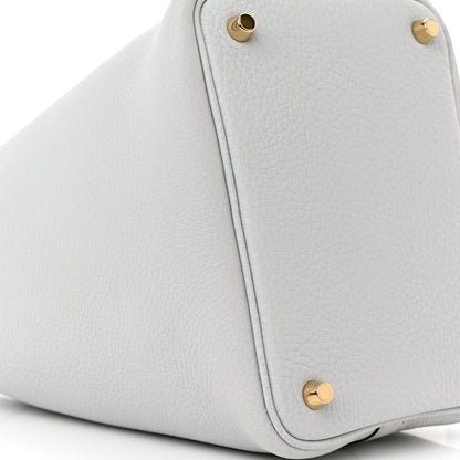Hermes Taurillon Clemence Picotin Lock 18 PM Bleu Pale 9 of 11