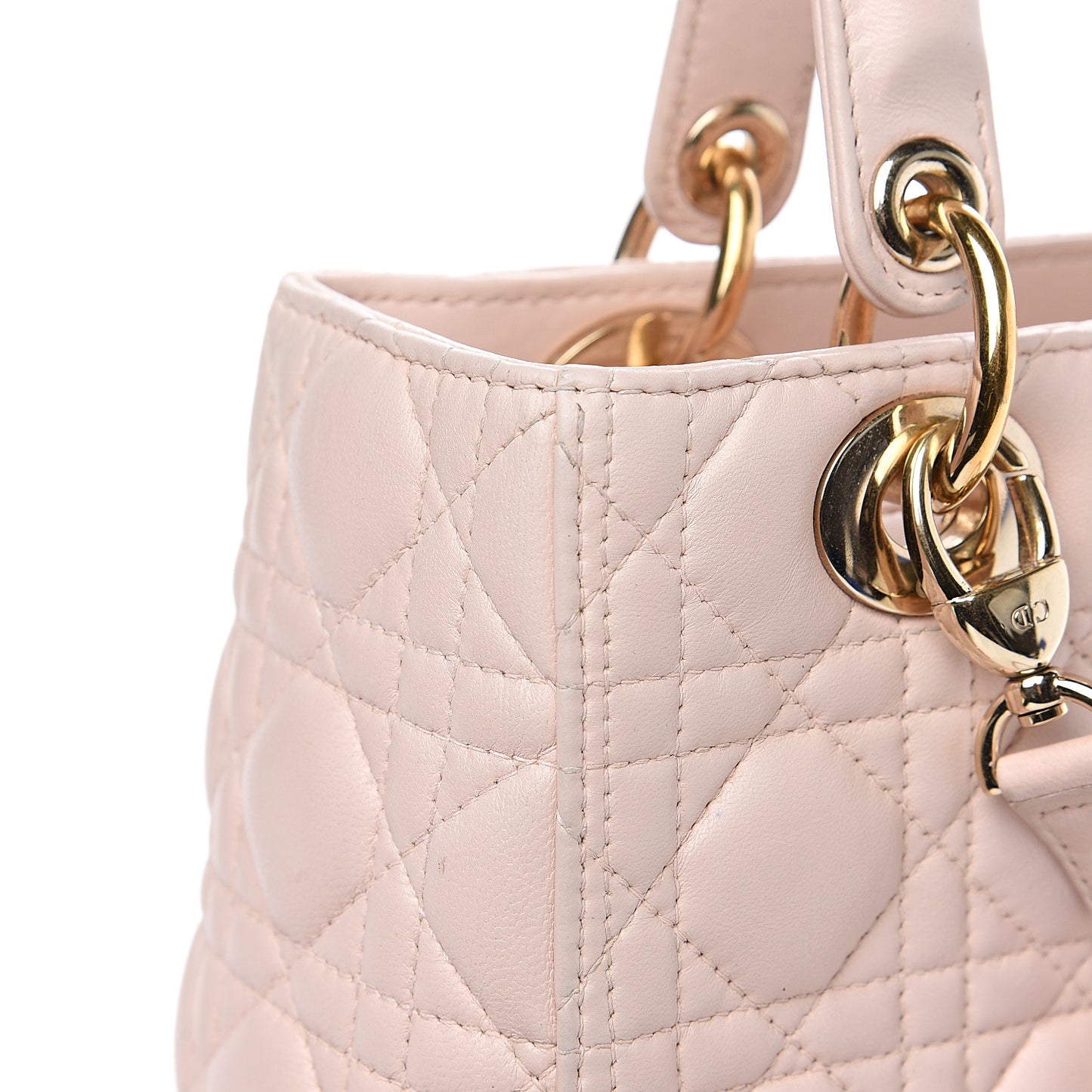 Lambskin Cannage Medium Lady Dior Light Pink