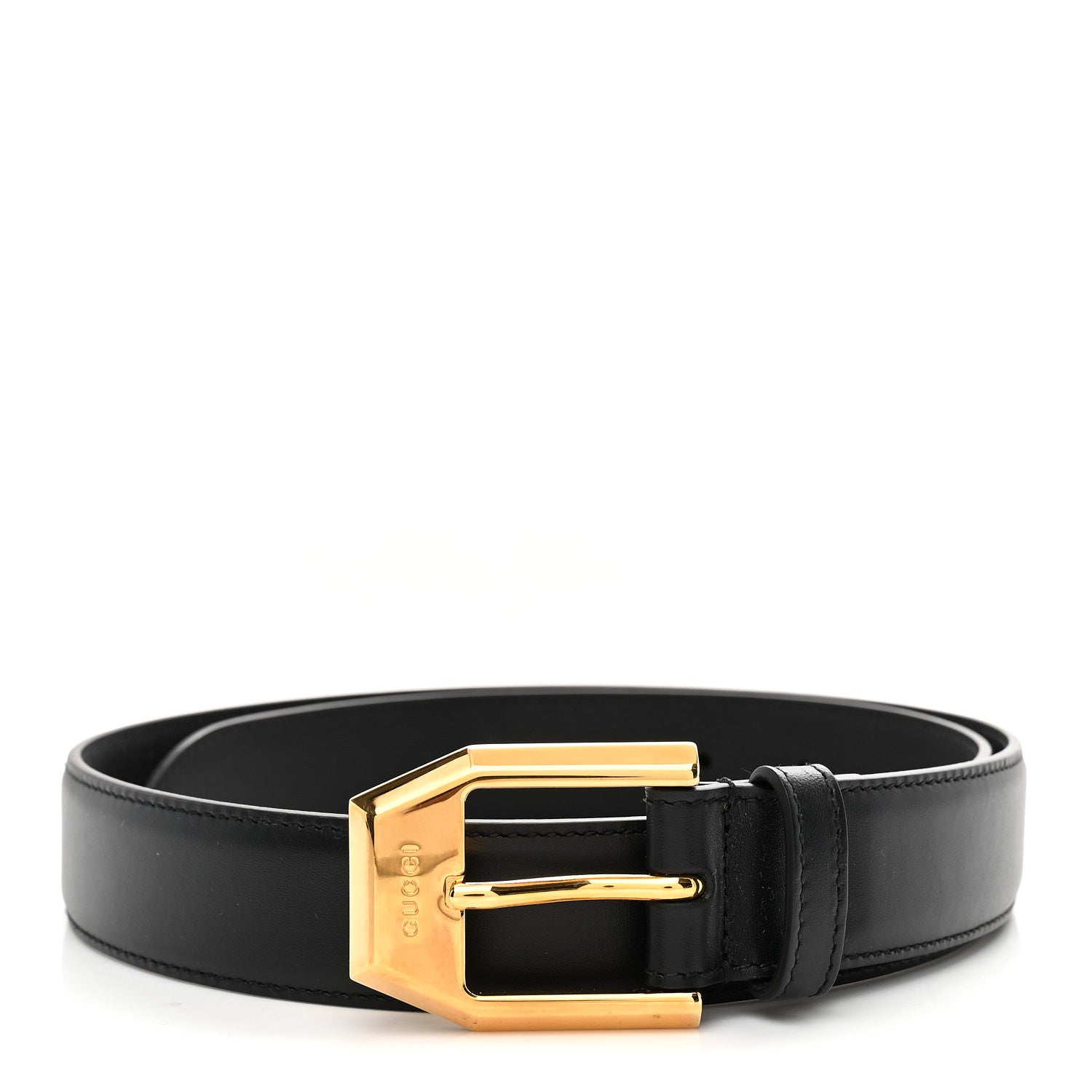 Gucci Selleria Calfskin 30mm Belt 80 32 Black 1 of 5