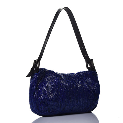 Fendi Beaded Baguette Blue 3 of 11