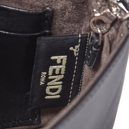 Fendi Nappa Rabbit Fox Fur Micro Buggie Baguette Black 6 of 13