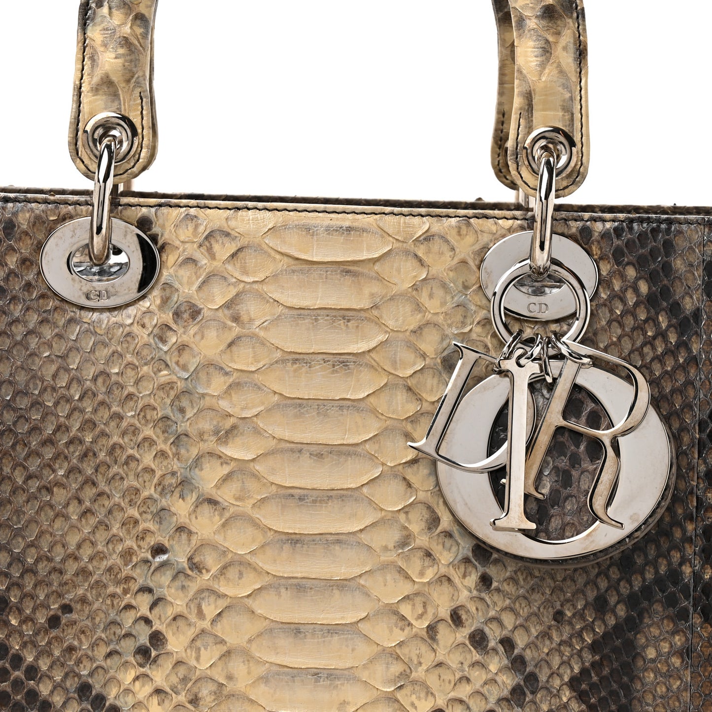 Snakeskin Extra Large Lady Dior Beige