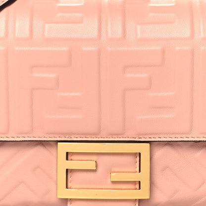 Fendi Nappa FF 1974 Embossed Baguette Rosa Bourbon 8 of 11