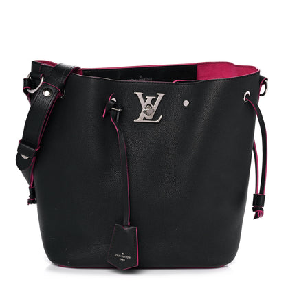 Louis Vuitton Calfskin Lockme Bucket Black 1 of 15