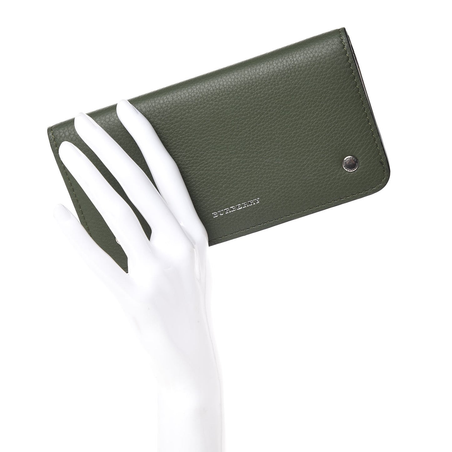 Calfskin Phone Wallet Sage Green