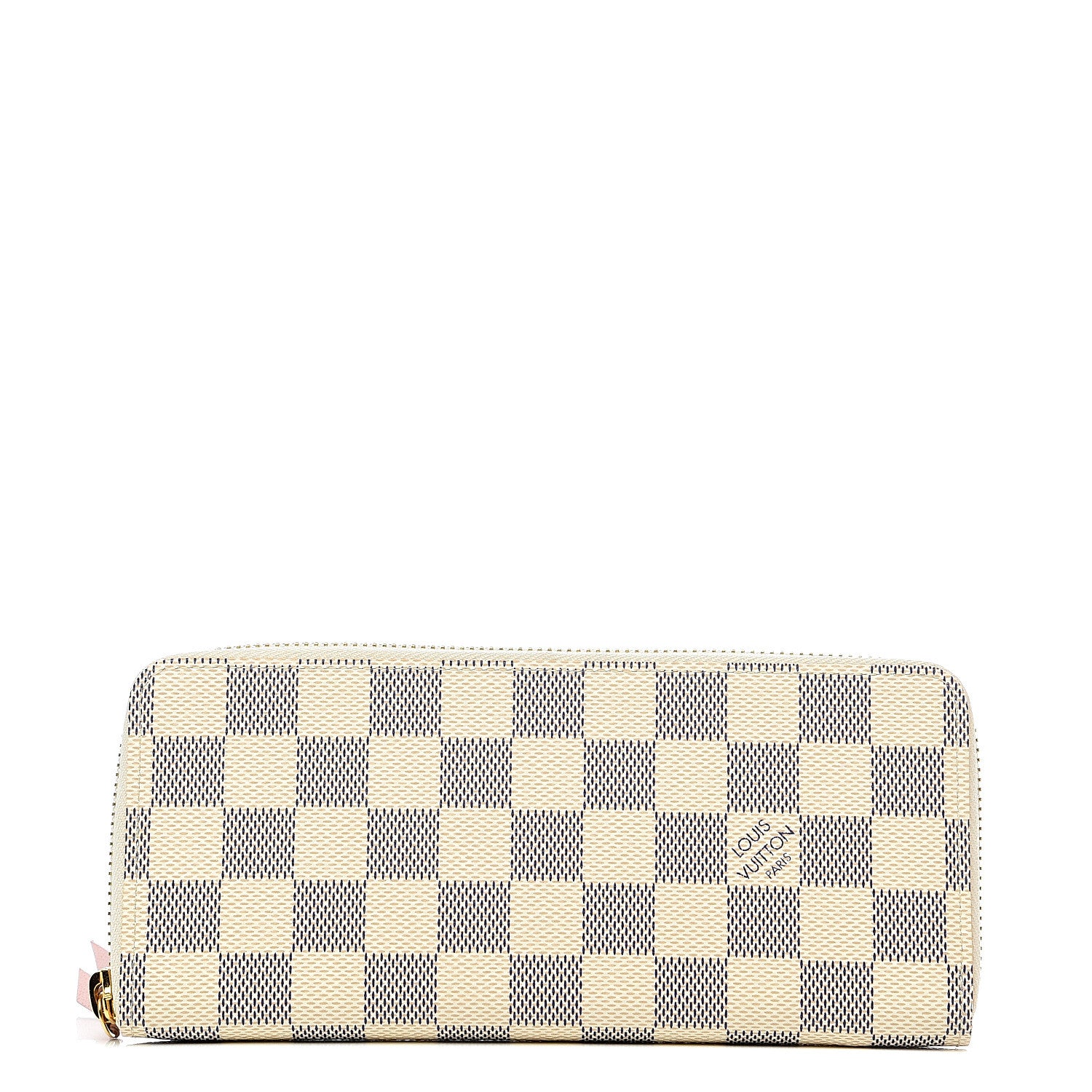Louis Vuitton Damier Azur Clemence Wallet Rose Ballerine 1 of 5
