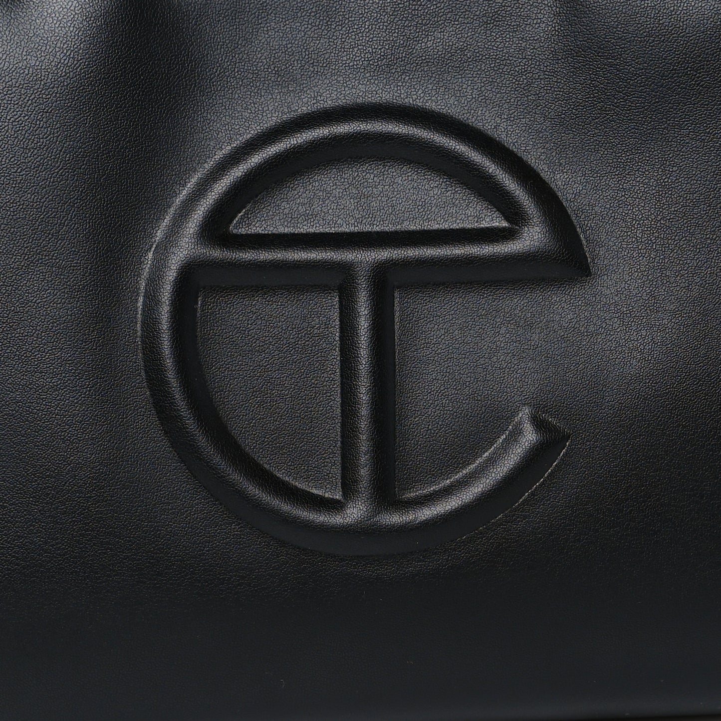 Vegan Leather Small Shopping Bag Black