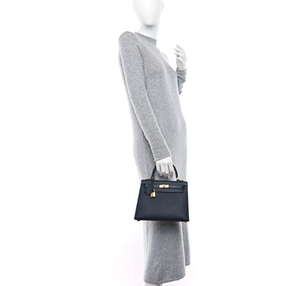 Hermes Epsom Kelly Sellier 25 Bleu Indigo 2 of 10