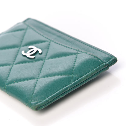 Chanel Lambskin Quilted Card Holder Green 10 of 10