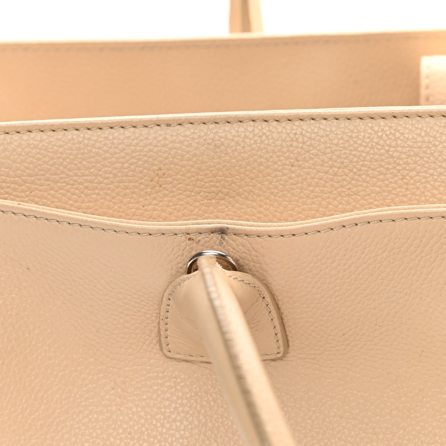 Calfskin Cerf Executive Shopper Tote Beige