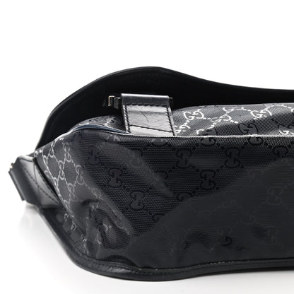 Gucci Imprime Monogram Medium Double Buckle Flap Messenger Bag Navy 8 of 9