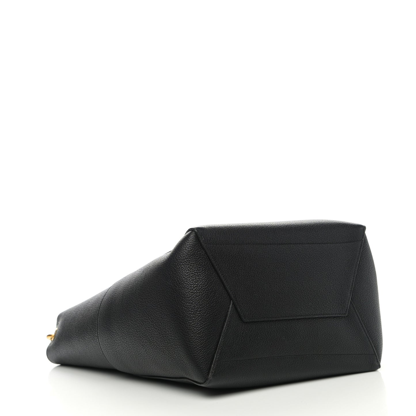 Soft Grained Calfskin Sangle Bucket Bag Black